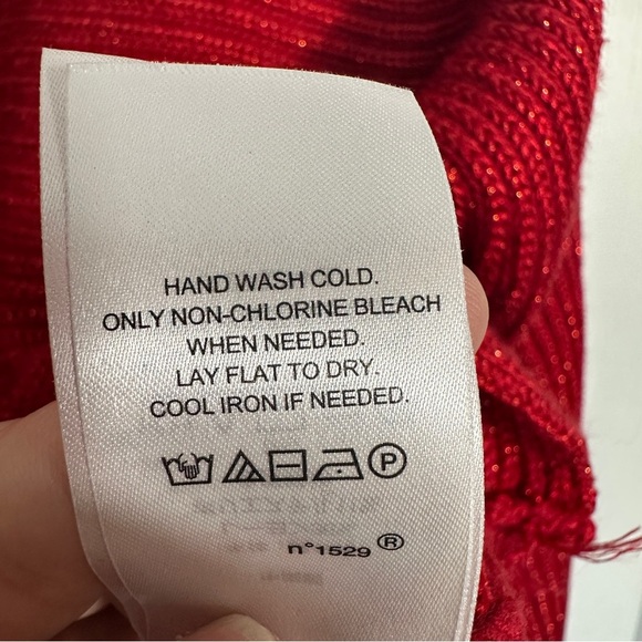 Lauren Ralph Lauren metallic red dolman sleeve sweater, sz PS, fall, holidays - Picture 8 of 10